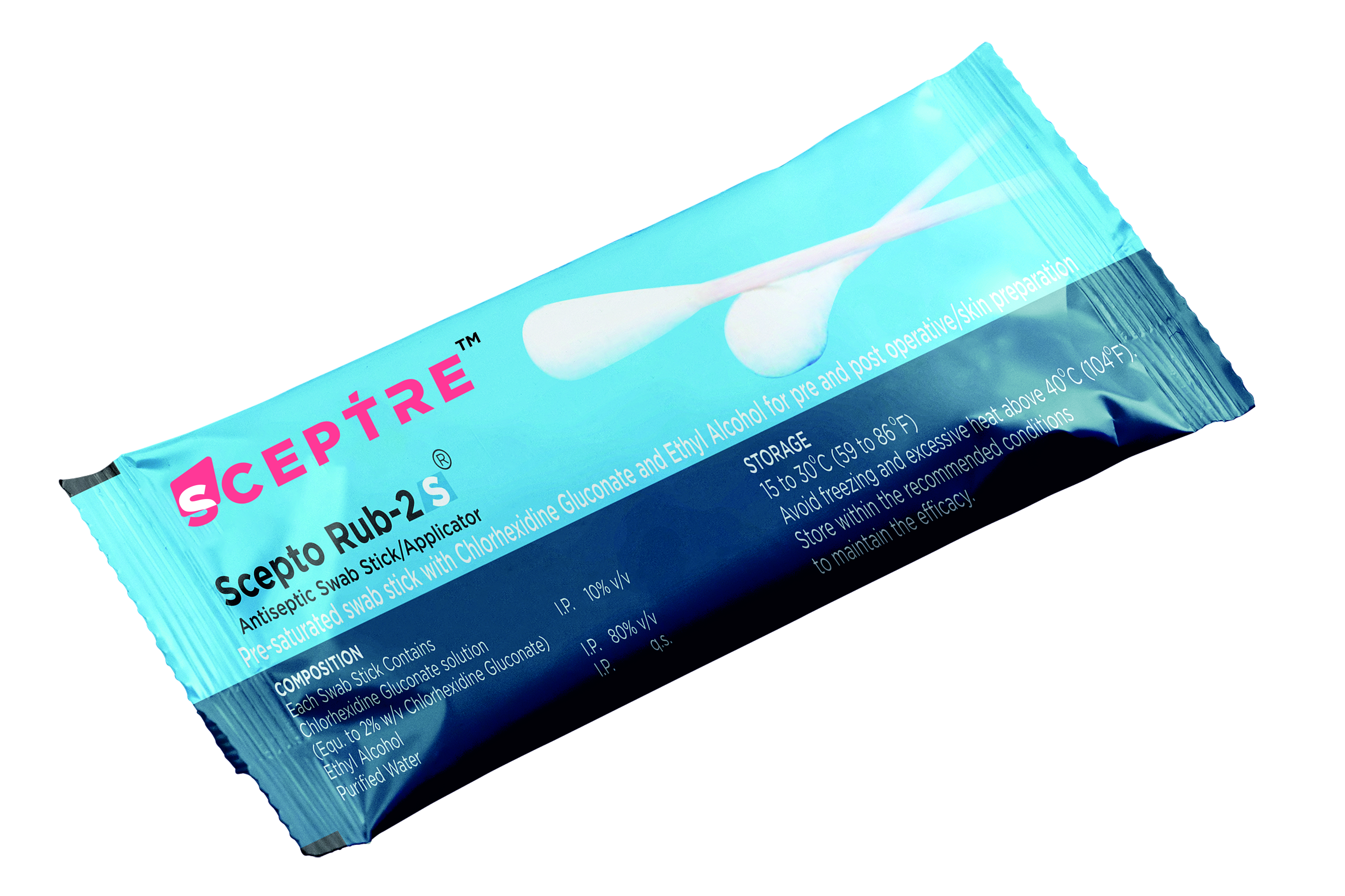 SCEPTO RUB-2S SWAB STICKS (Pre/Post Surgical)